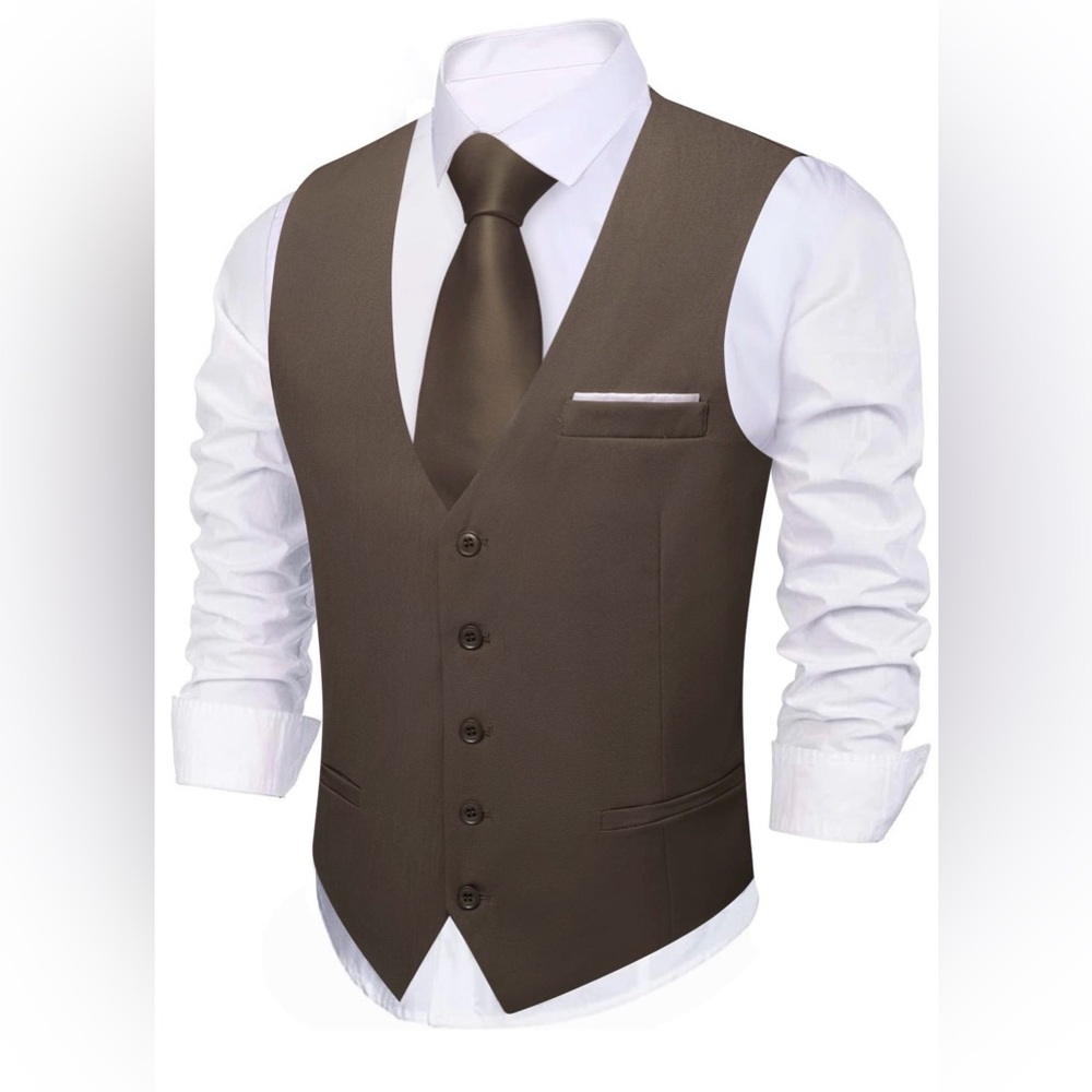 Barry Wang Men's Brown VEST
